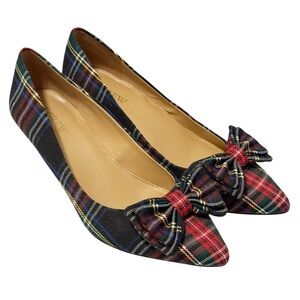 J. Crew Esme Tartan Plaid Kitten Heel 6.5